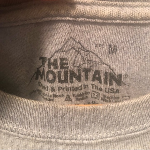 The Mountain Mens Tee M Sorry I Was Out Sick All Week My Arm Was In A Cast Fish - Picture 5 of 5